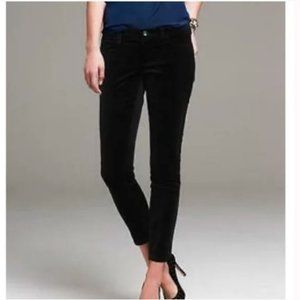 Banana Republic Black Velvet Skinny Ankle Pants